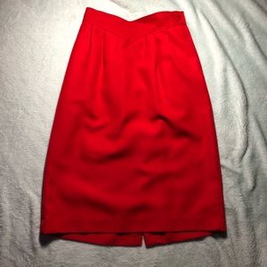 Vintage red midi skirt